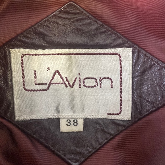 Brown leather zip front bomber jacket size 38 - Picture 3 of 16